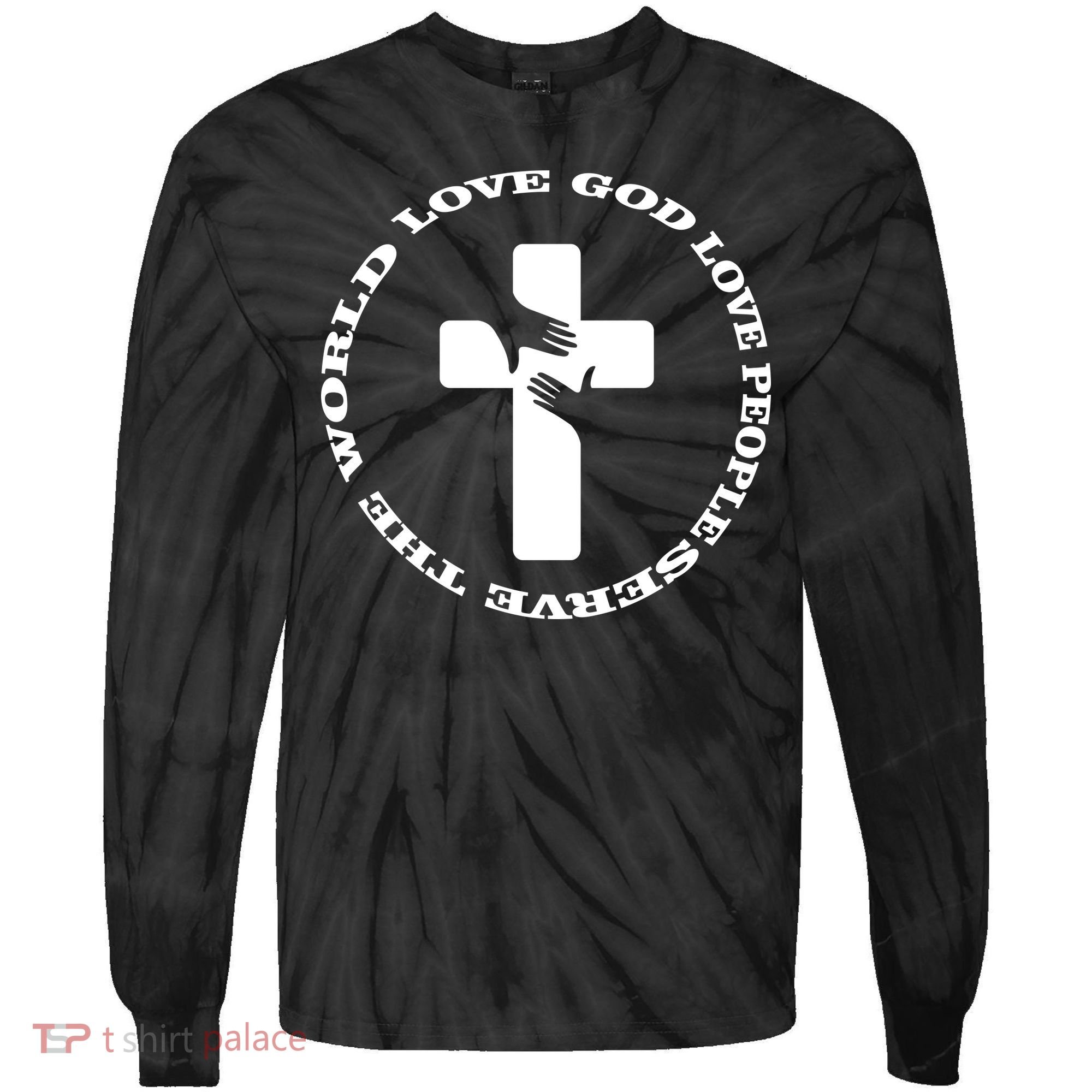 Love God People The World Tie-Dye Long Sleeve Shirt