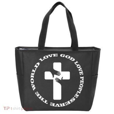 Love God People The World Tote Bag