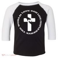 Love God People The World Toddler Fine Jersey T-Shirt thumb 0
