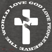 Love God People The World Vector Backpack thumb 2