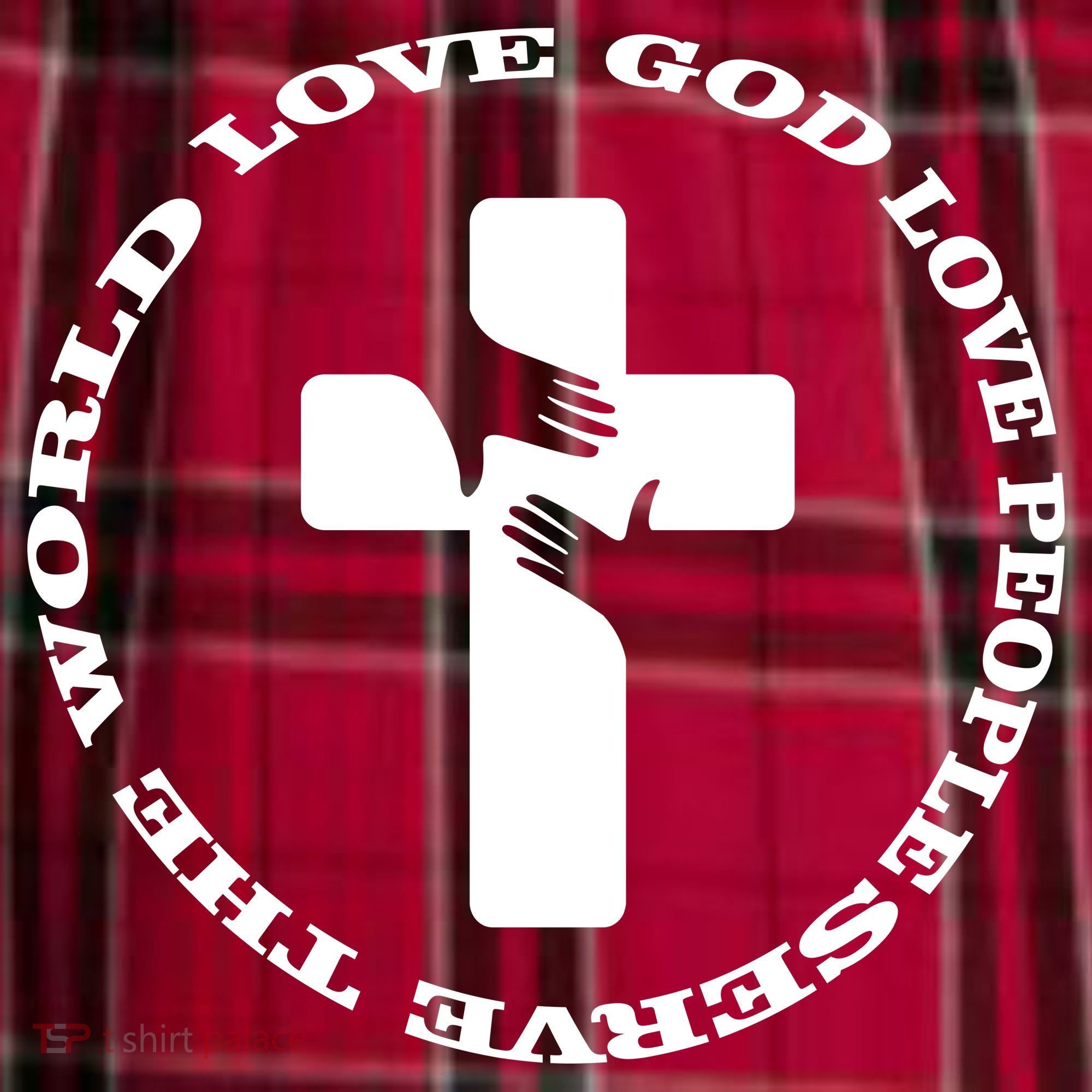 Love God People The World Women's Flannel Plaid Pajama Pants