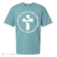 Love God People The World Sueded Cloud Jersey T-Shirt thumb 0