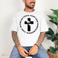 Love God People The World Comfort Colors T-Shirt thumb 3