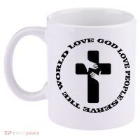 Love God People The World 11oz C Handle Ceramic Mug thumb 2