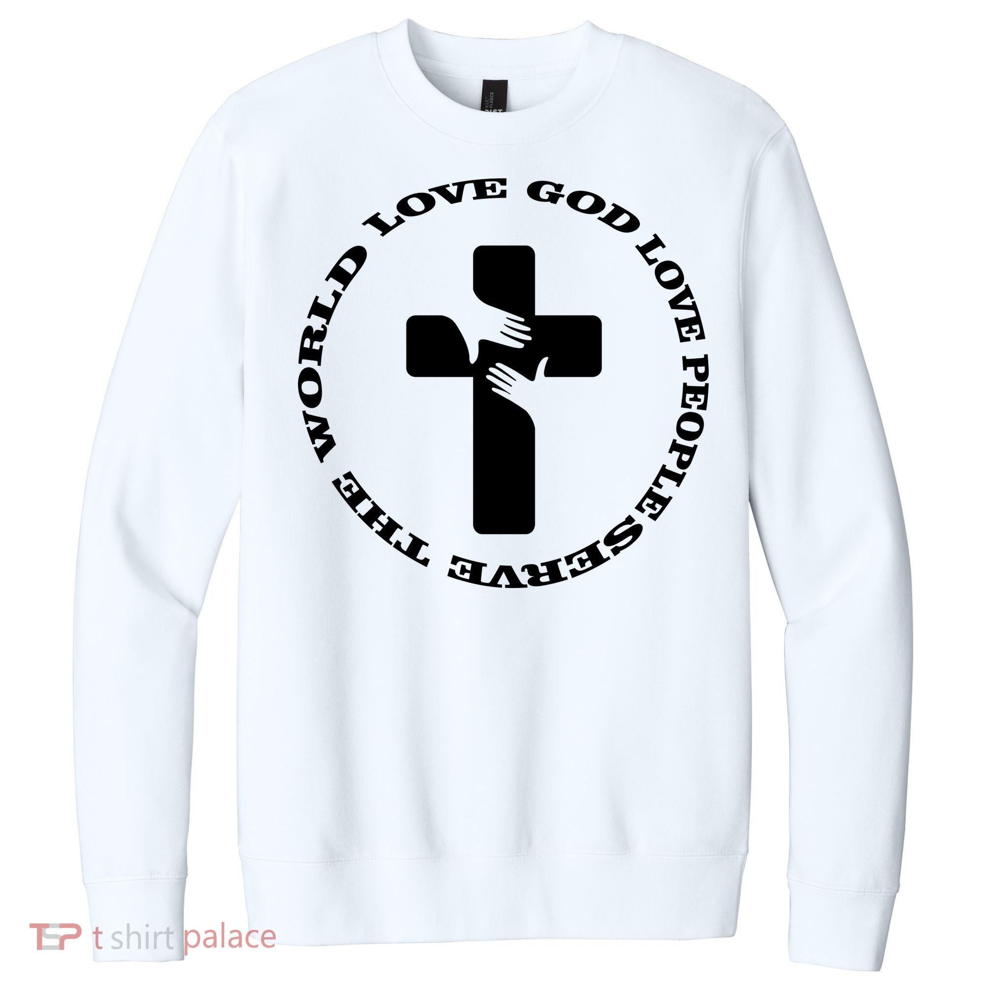 Love God People The World V.I.T. Fleece Crew Sweatshirt