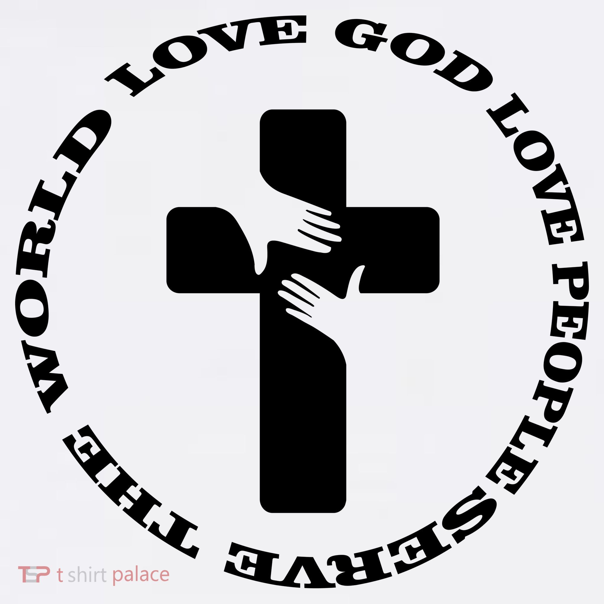 Love God People The World Ladies PosiCharge Competitor Racerback Tank