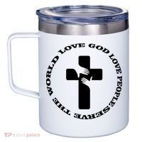 Love God People The World 12oz Stainless Steel Coffee Mug thumb 2