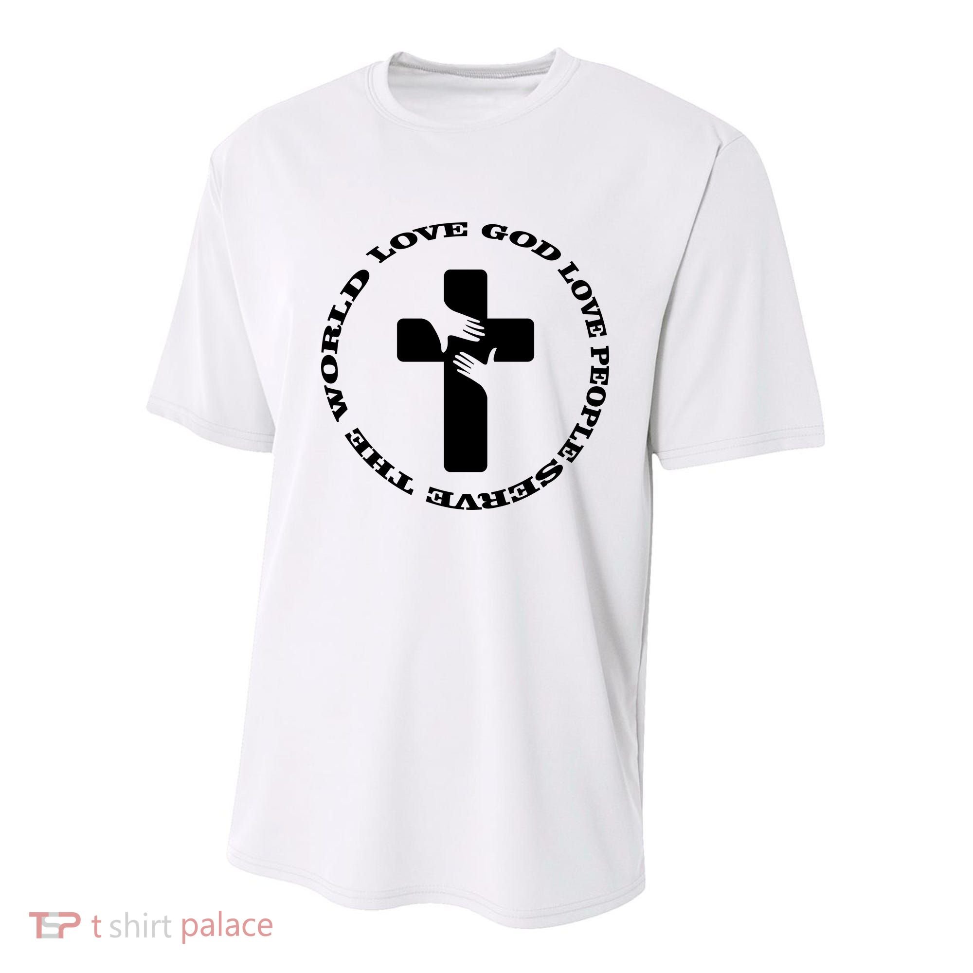 Love God People The World Youth Performance Sprint T-Shirt