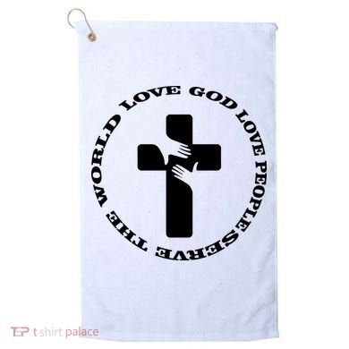 Love God People The World Golf Towel