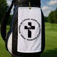 Love God People The World Golf Towel thumb 2
