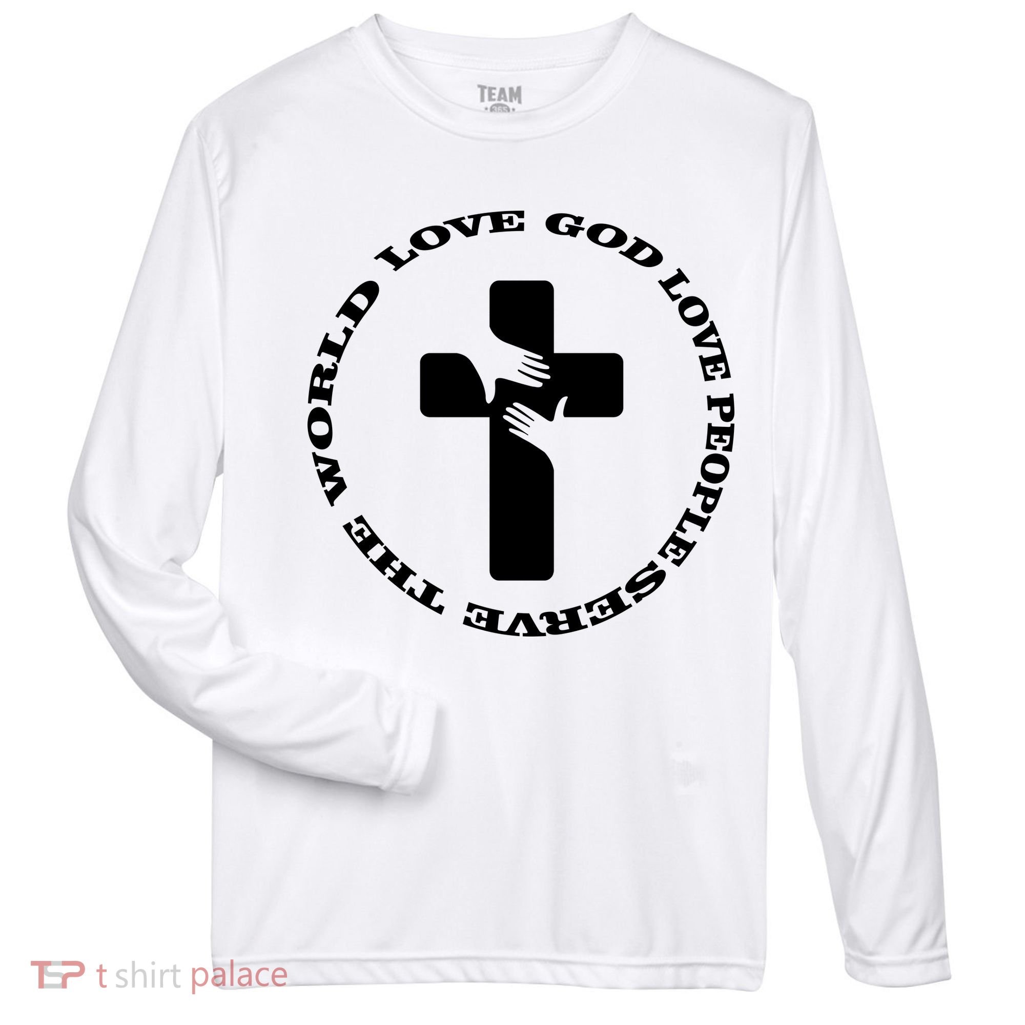 Love God People The World Zone Performance Long-Sleeve T-Shirt