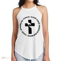 Love God People The World Women's Perfect Tri Rocker Tank thumb 2