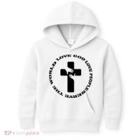 Love God People The World Kids Hoodie thumb 0