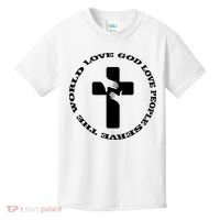 Love God People The World Kids T-Shirt thumb 0