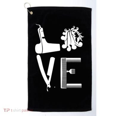 Love Hairstylist Golf Towel