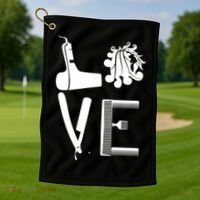 Love Hairstylist Golf Towel thumb 1