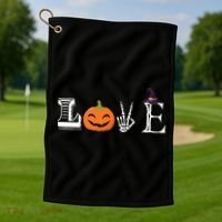 Love Halloween Golf Towel thumb 1