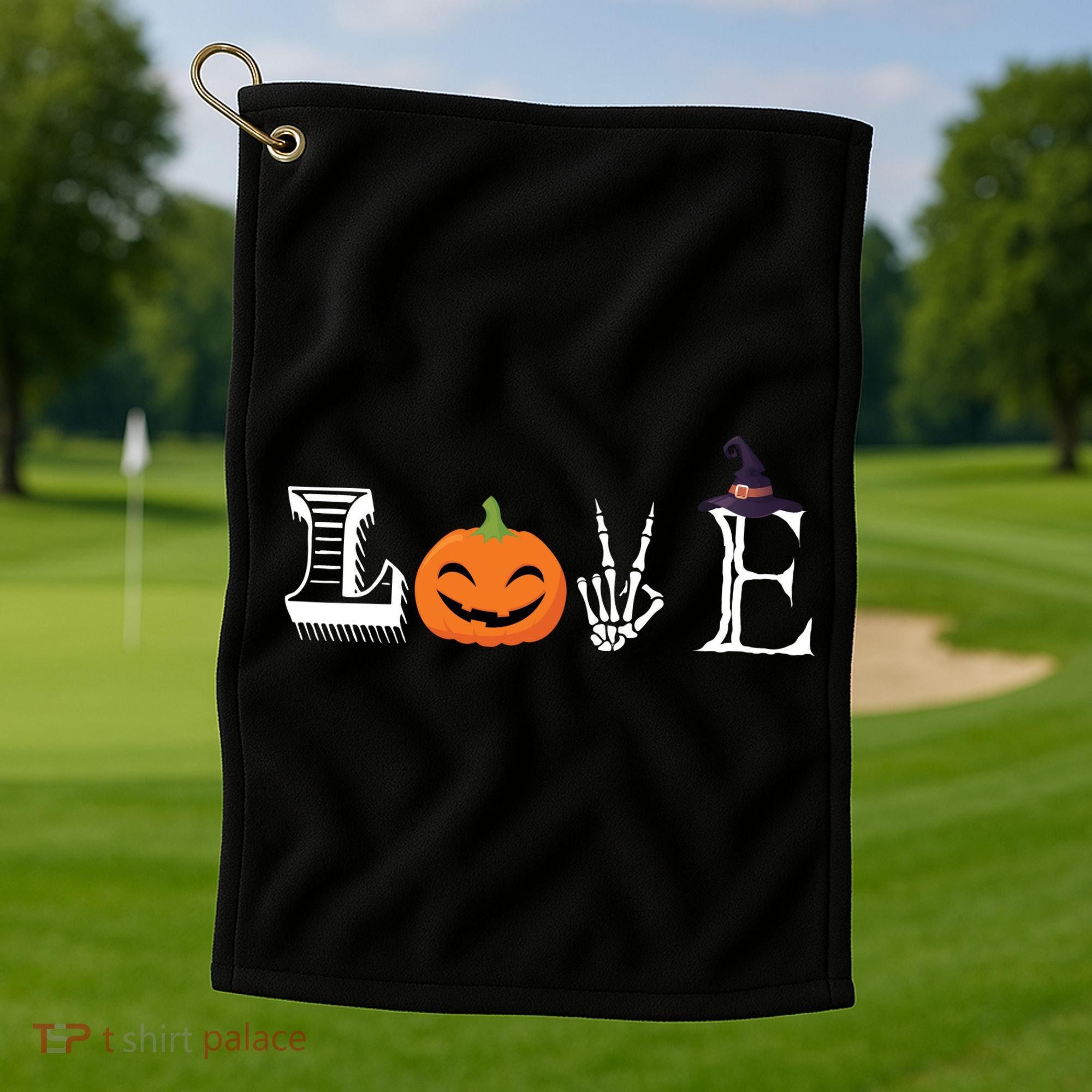 Love Halloween Golf Towel