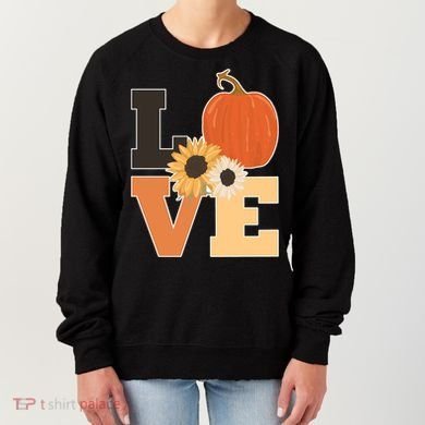 LOVE Halloween Autumn Floral Women's Sweatshirt