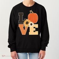 LOVE Halloween Autumn Floral Women's Sweatshirt thumb 0