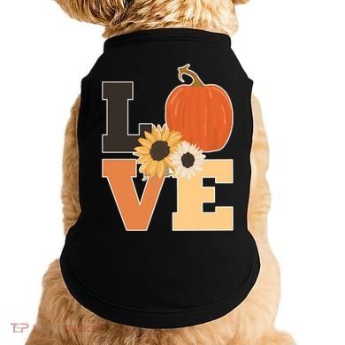 LOVE Halloween Autumn Floral Doggie Tank