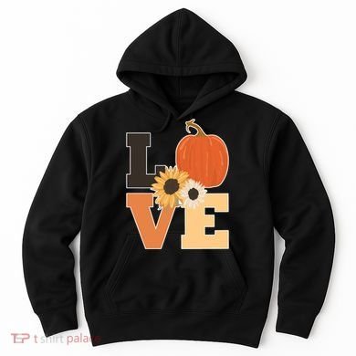 LOVE Halloween Autumn Floral Hoodie