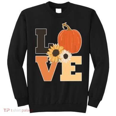 LOVE Halloween Autumn Floral Sweatshirt