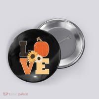 LOVE Halloween Autumn Floral Button thumb 0