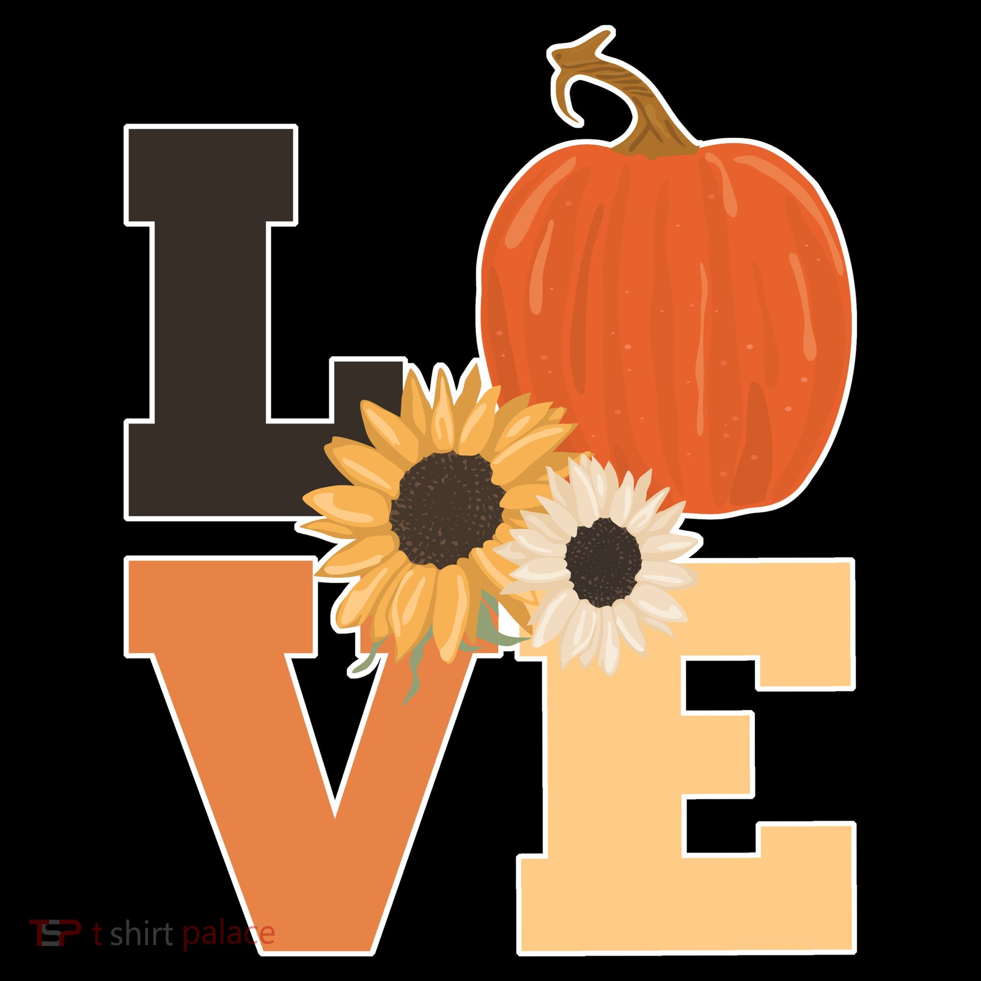 LOVE Halloween Autumn Floral Women's Hoodie