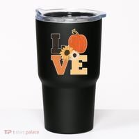 LOVE Halloween Autumn Floral Tumbler thumb 0