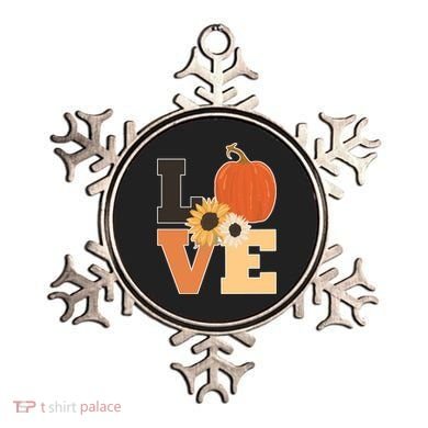 LOVE Halloween Autumn Floral Ornament