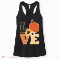 LOVE Halloween Autumn Floral Women's Tank Top thumb 0
