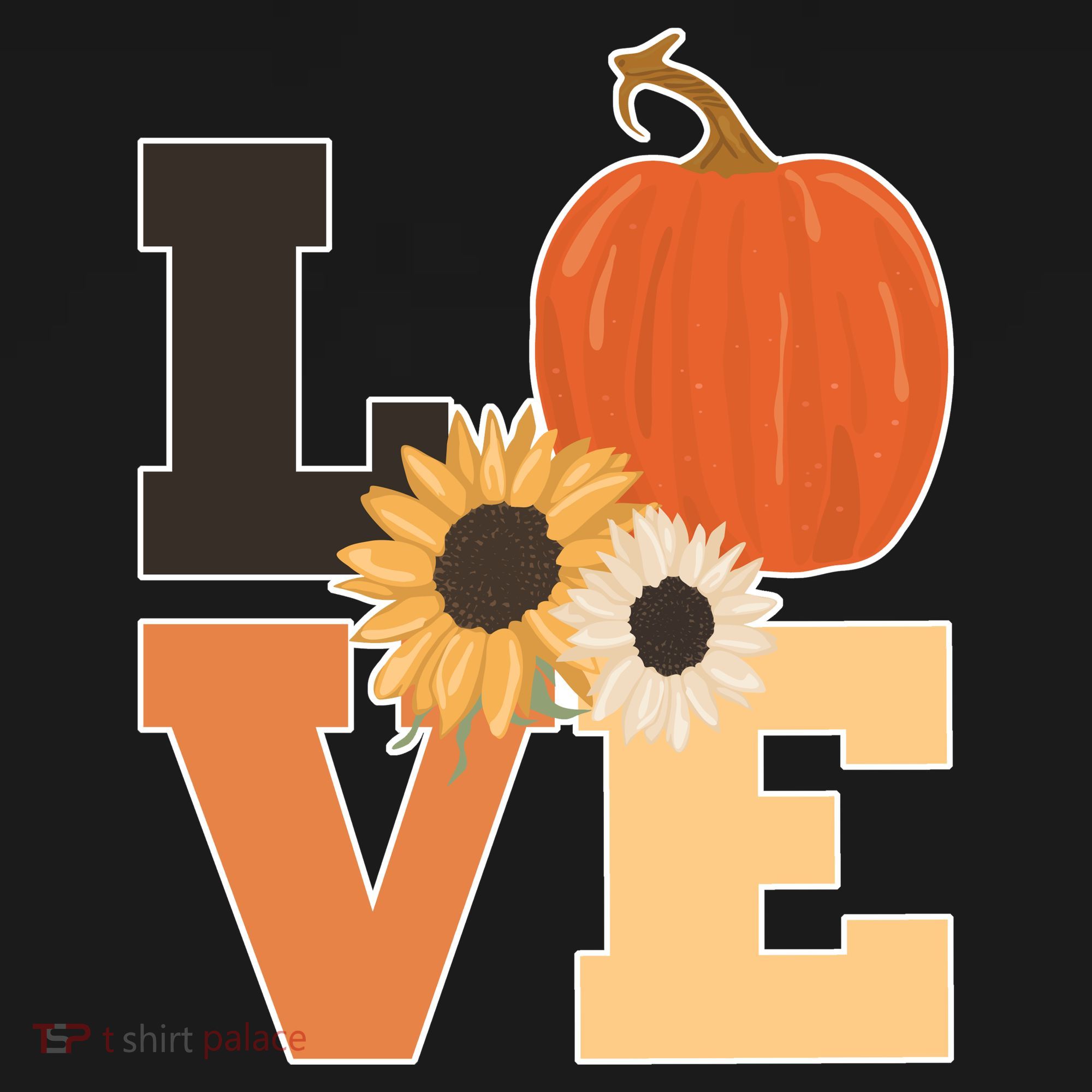 LOVE Halloween Autumn Floral Women's Tank Top