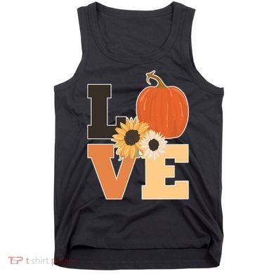 LOVE Halloween Autumn Floral Tank Top