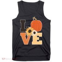 LOVE Halloween Autumn Floral Tank Top thumb 0