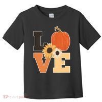 LOVE Halloween Autumn Floral Toddler T-Shirt thumb 0