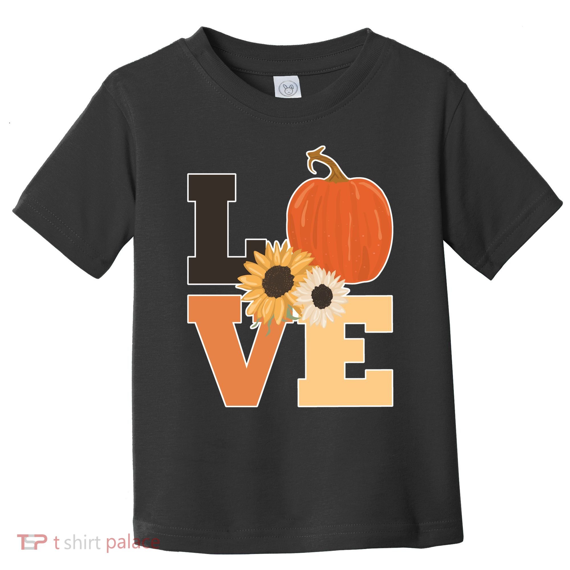 LOVE Halloween Autumn Floral Toddler T-Shirt
