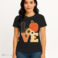 LOVE Halloween Autumn Floral Women's T-Shirt thumb 4
