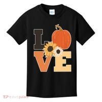LOVE Halloween Autumn Floral Kids T-Shirt thumb 0