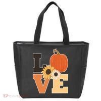 LOVE Halloween Autumn Floral Tote Bag thumb 0