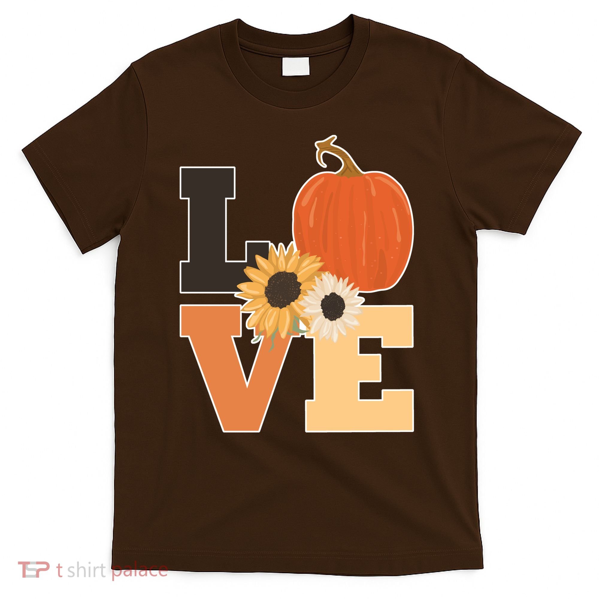 LOVE Halloween Autumn Floral T-Shirt