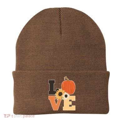 LOVE Halloween Autumn Floral Beanie