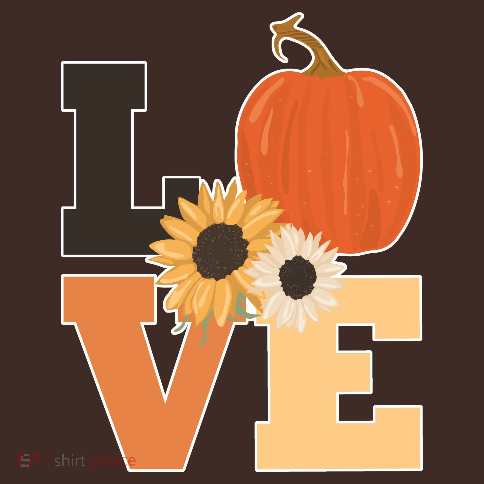LOVE Halloween Autumn Floral Coaster