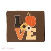 LOVE Halloween Autumn Floral Mousepad thumb 0