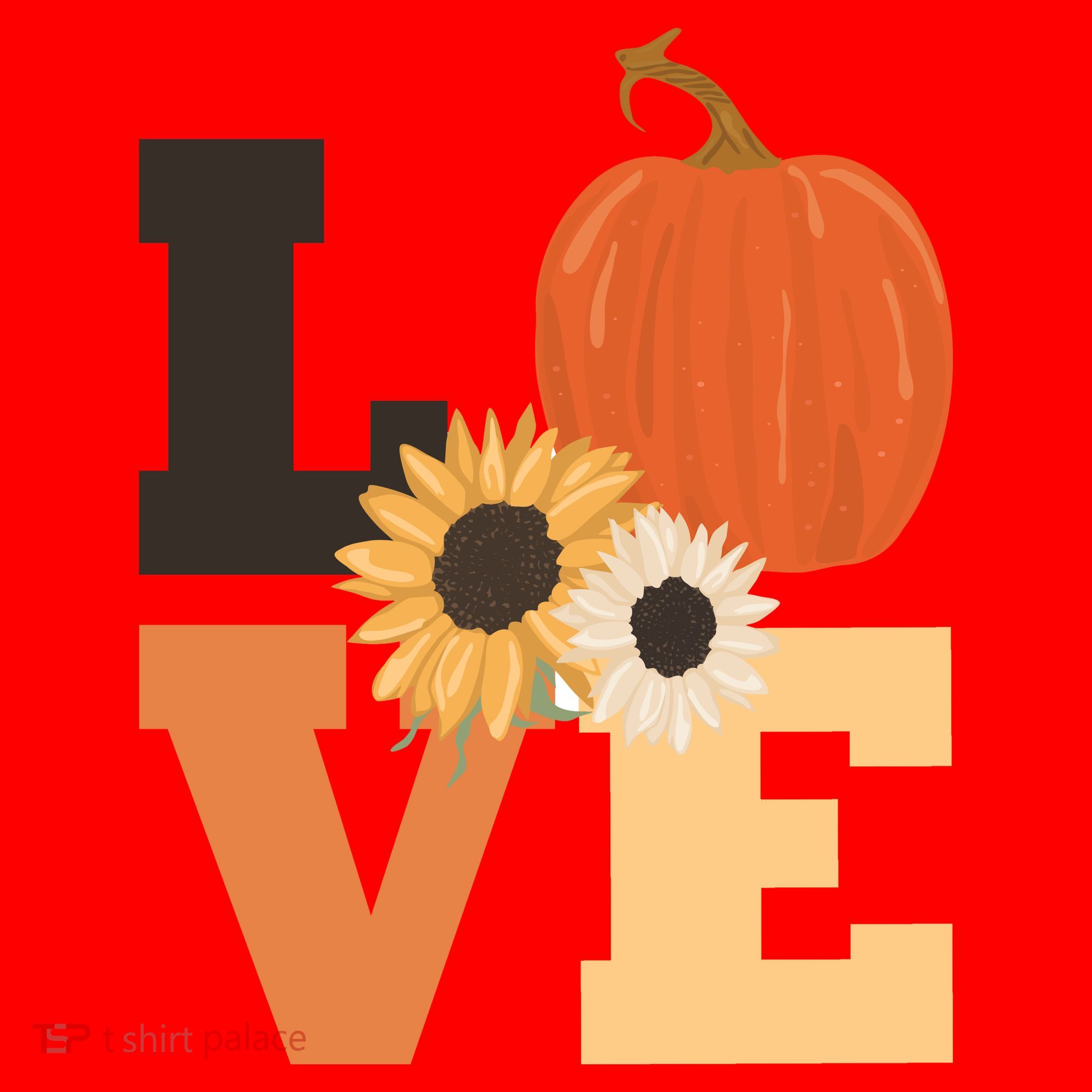 LOVE Halloween Autumn Floral Santa Hat