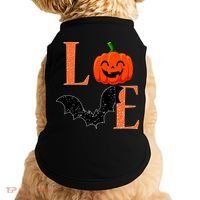Love Halloween Pumpkin Bat Doggie Tank thumb 0