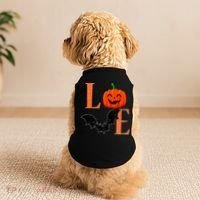 Love Halloween Pumpkin Bat Doggie Tank thumb 2