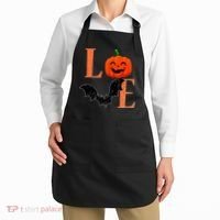 Love Halloween Pumpkin Bat Apron thumb 2