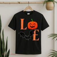 Love Halloween Pumpkin Bat T-Shirt thumb 2