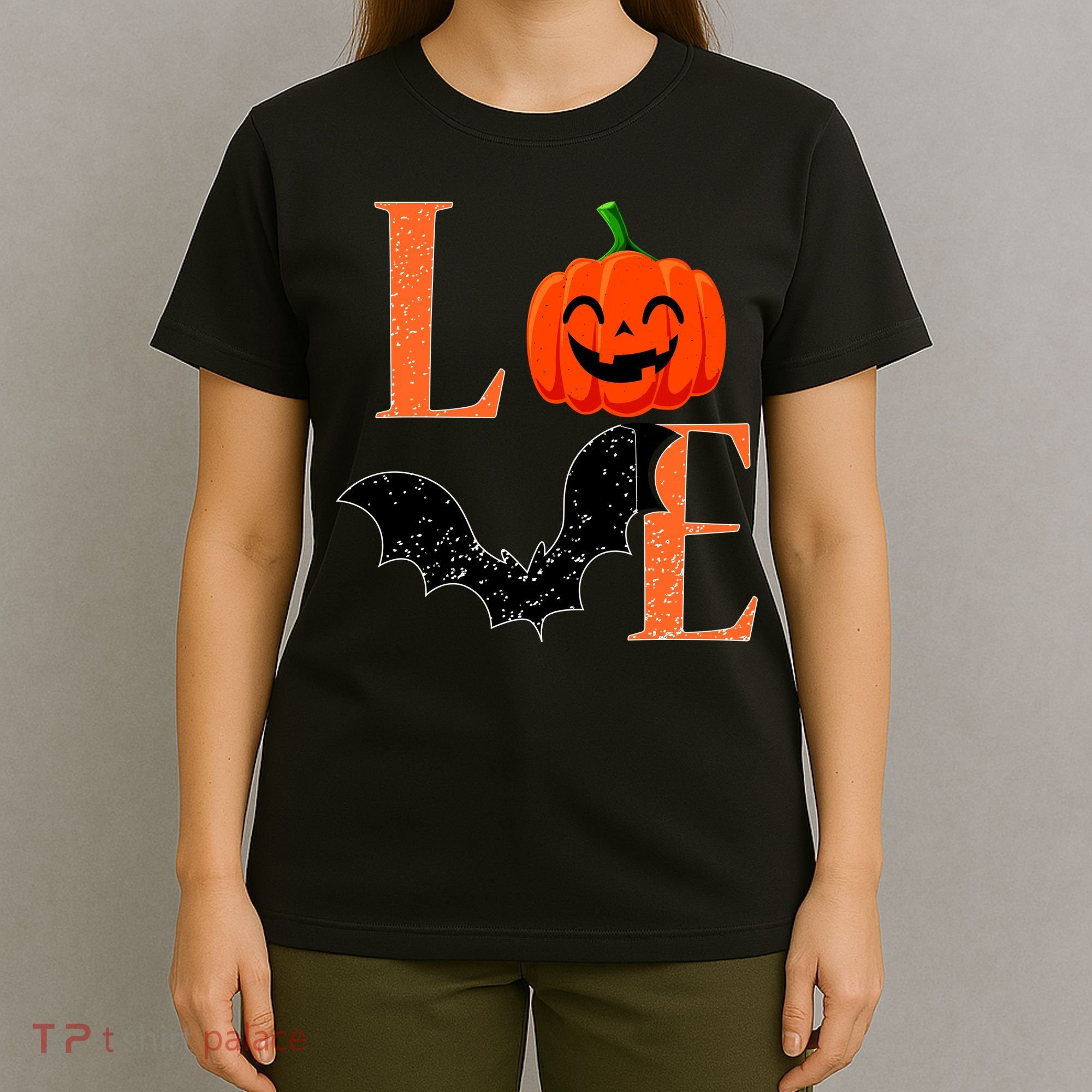 Love Halloween Pumpkin Bat T-Shirt